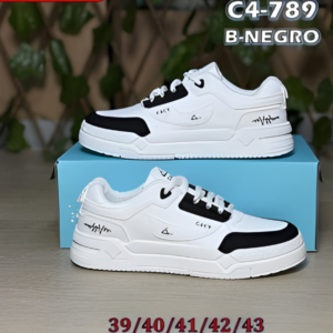 Zapatilla Urbana CASY 789 - Blanco & Negro