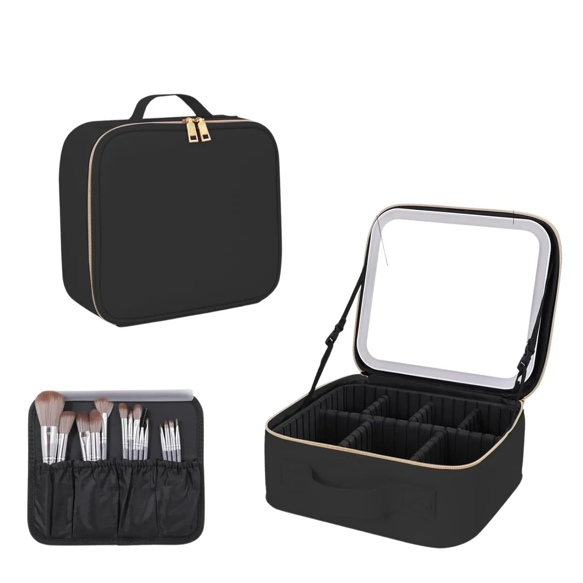 Estuche De Maquillaje Con Espejo Luz Led Cosmetiquera 1 Estuche De Maquillaje Con Espejo Luz Led Cosmetiquera