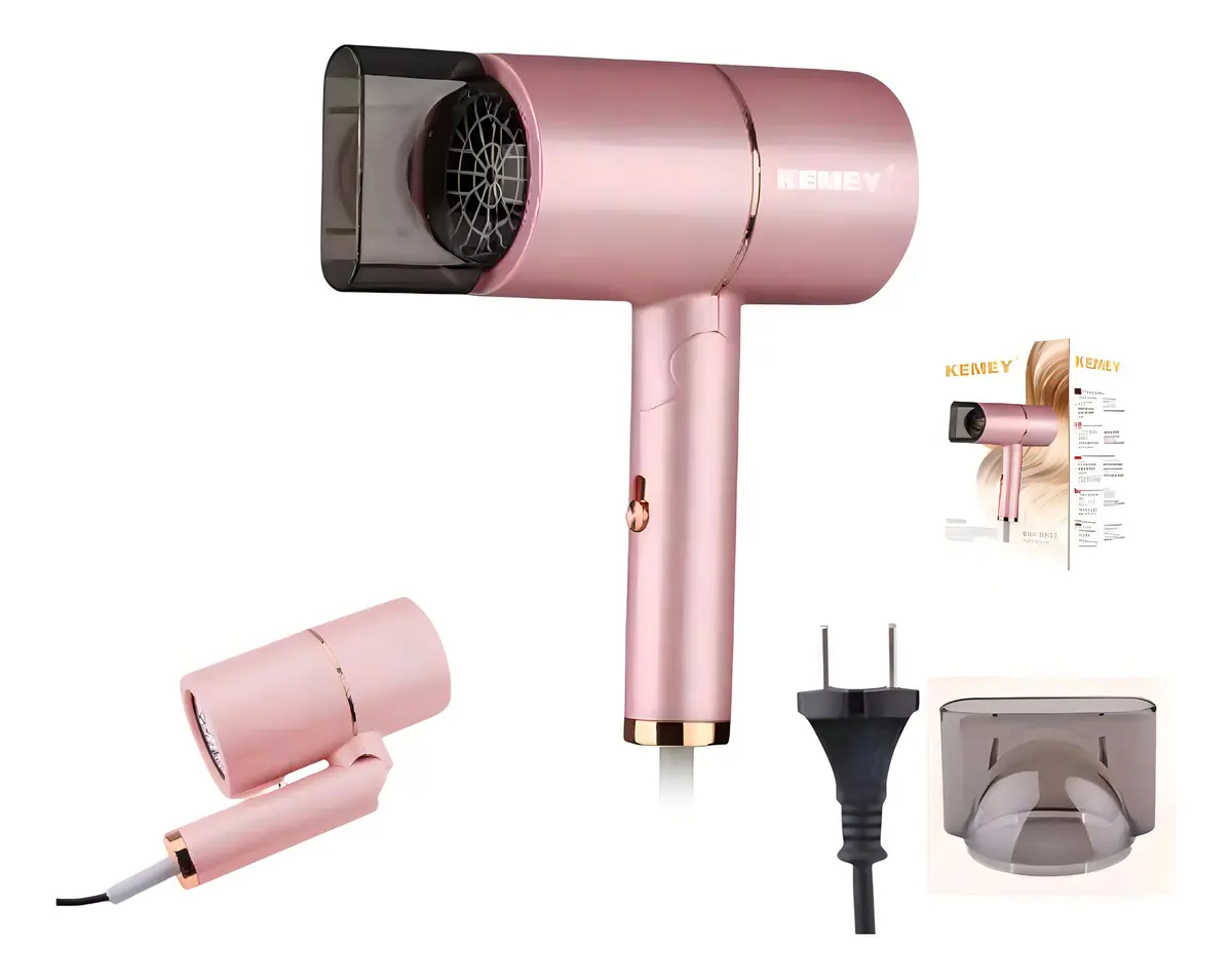Secador De Pelo Kemei Km-8223 Rápido Y Suave - Rosa 2 Secador De Pelo Kemei Km-8223 Rápido Y Suave - Rosa - Image 2