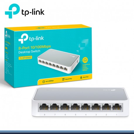 Switch de 8 puertos a 10/100 Mbps TL-SF1008D 1 Switch de 8 puertos a 10/100 Mbps TL-SF1008D